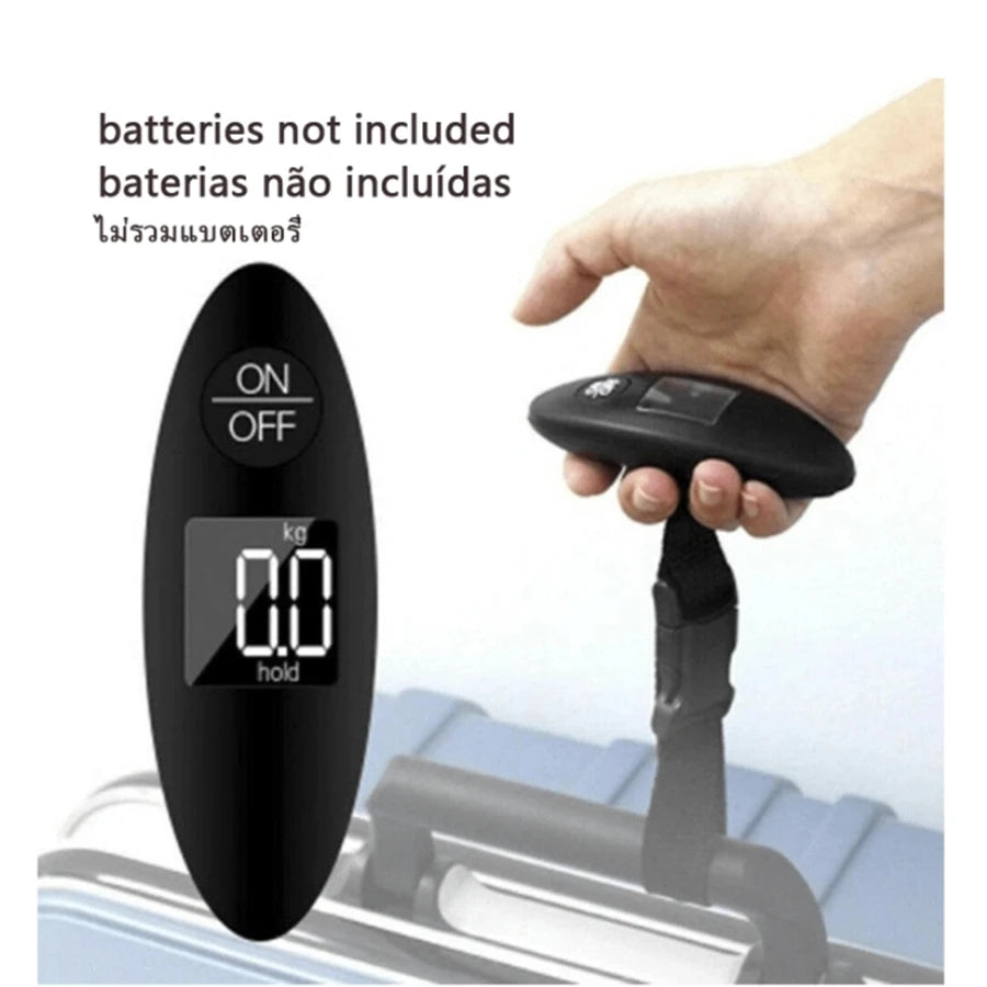 DIDA BEAR portable luggage scale with backlit display, measuring up to 88lb, used for travel to weigh bags accurately.