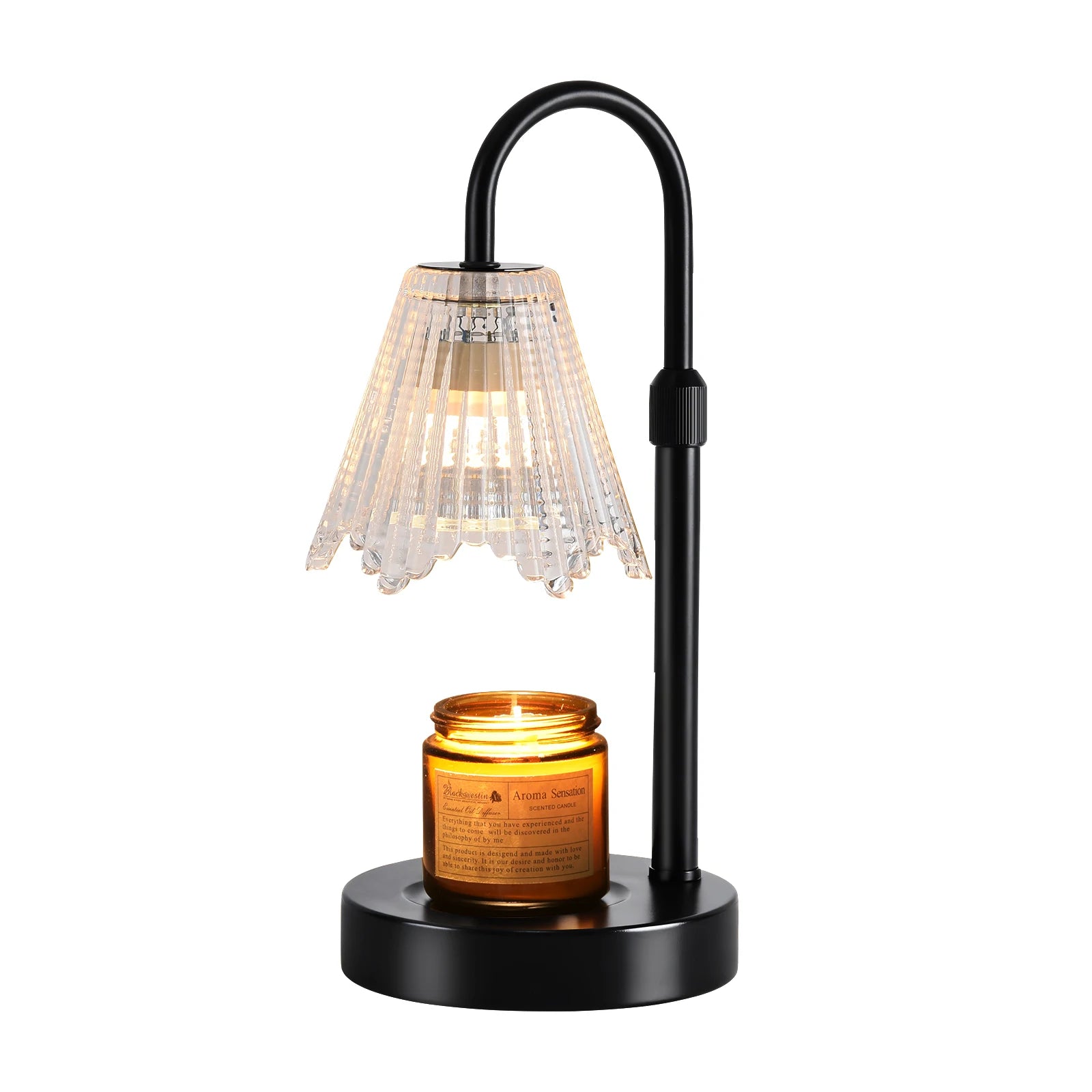 LightVibe Studio retro candle wax warmer with dimmer switch, aromatherapy lamp for soothing scented wax melts and ambient lighting.
