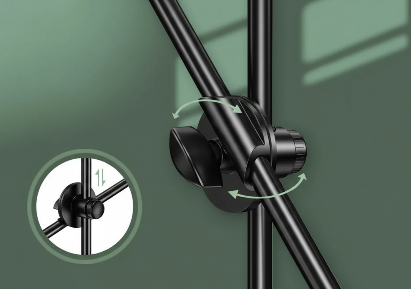 Tech Viral To You Limited 360° overhead phone stand with ring light for desktop live and flat-lay shooting, adjustable and versatile.