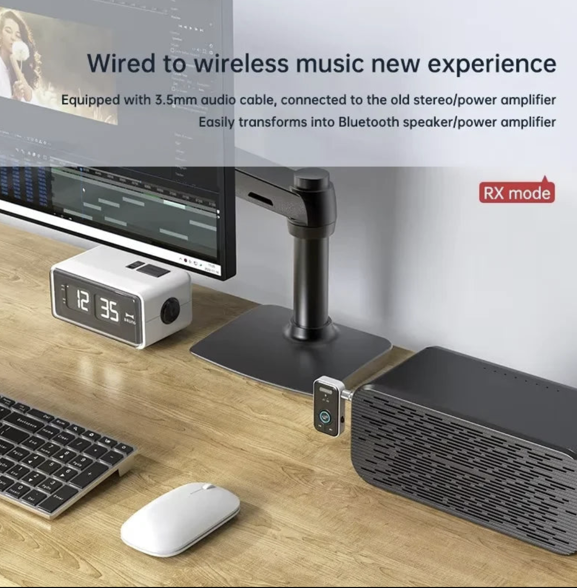 Wireless Bluetooth 6.0 car AUX adapter for speakers, compact transmitter from Tech Viral To You Limited.