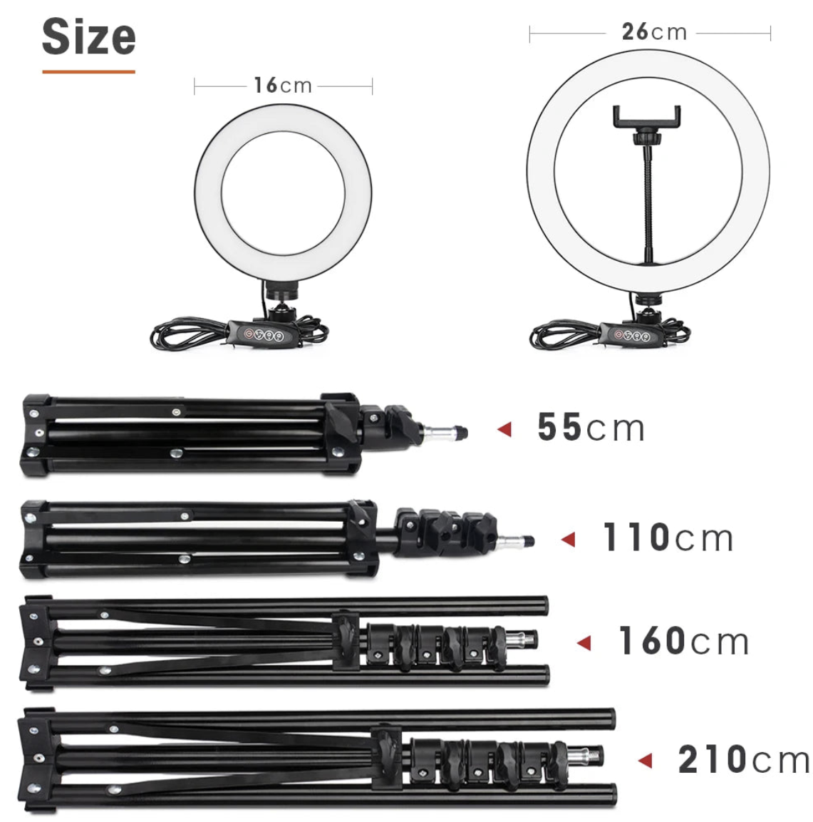 Tech Viral To You Limited LED ring light on tripod stand for selfies and photography lighting, with adjustable brightness and even illumination.