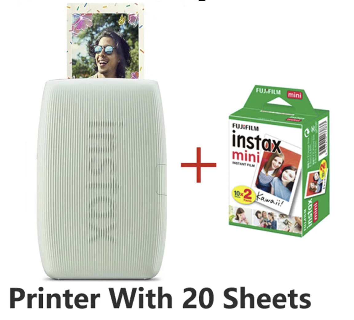 Wireless mini photo printer by Tech Viral To You Limited printing a photo directly from a smartphone.