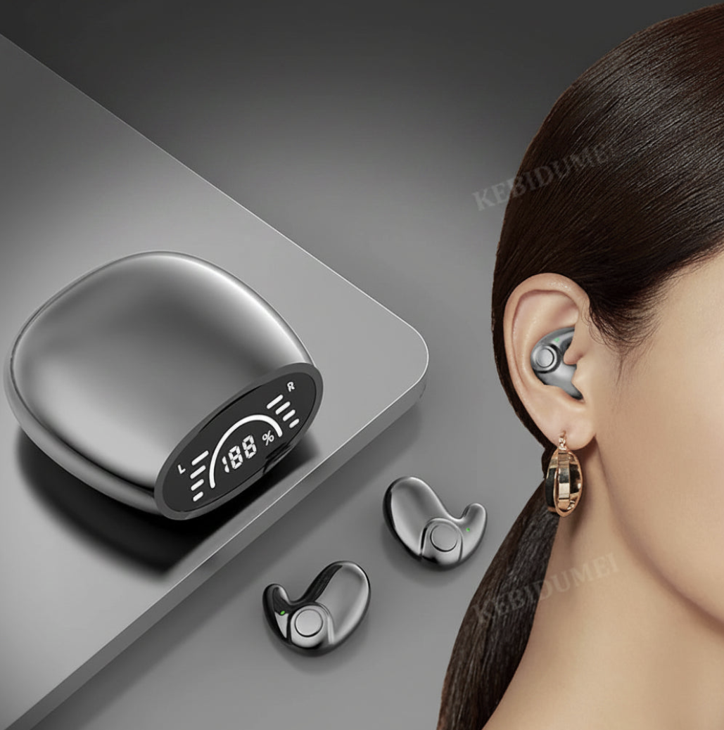 Wireless Bluetooth 5.3 sleep earbuds from Vicky Xiao 3C Store, featuring invisible design and noise reduction technology.