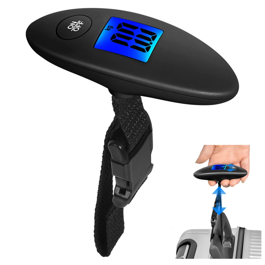 Portable DIDA BEAR luggage scale with backlit display, measuring up to 88 pounds for travel and baggage weight checking.