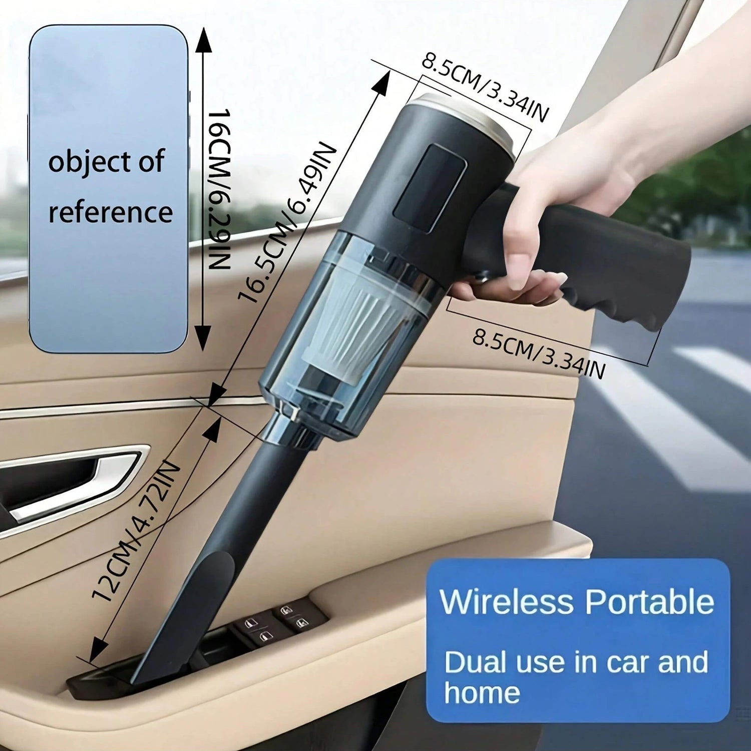 3-in-1 integrated suction and blowing vacuum from Tech Viral To You Limited, showing its compact design and versatile nozzles.