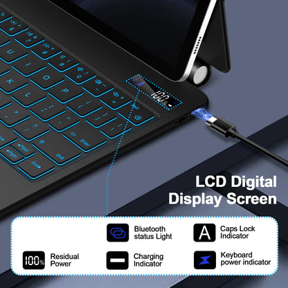 Floating magnetic keyboard for Samsung Tab S10+ S9+ S8 S7 by GOOJODOQ, showing the sleek, detachable keyboard with magnetic attachment.