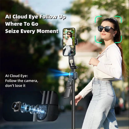 5-in-1 Selfie Tripod Gimbal with 360° auto face tracking for phones, camera accessories by Shop1105233629 Store.