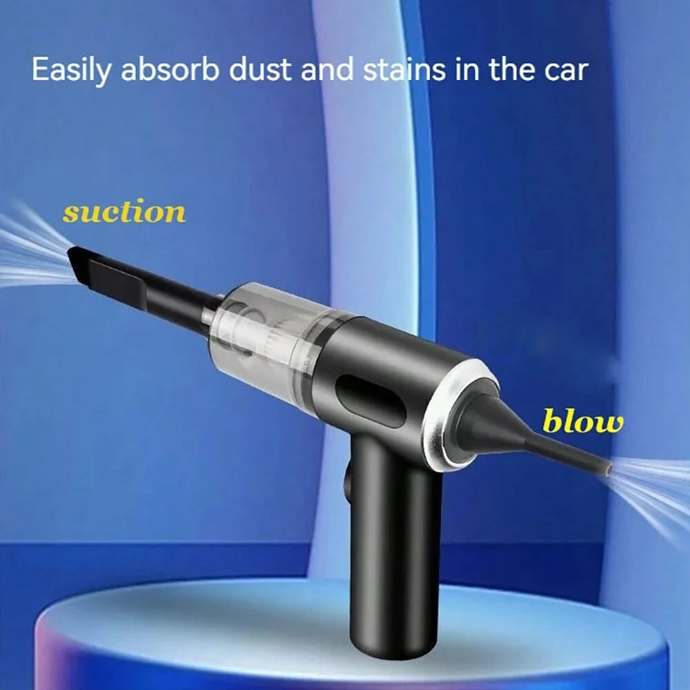 Tech Viral To You Limited 3-in-1 vacuum with integrated suction and blowing functions, shown with attachments and controls.