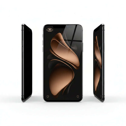 Anti-Spy Screen Protector with a smartphone showing invisible and visible areas.