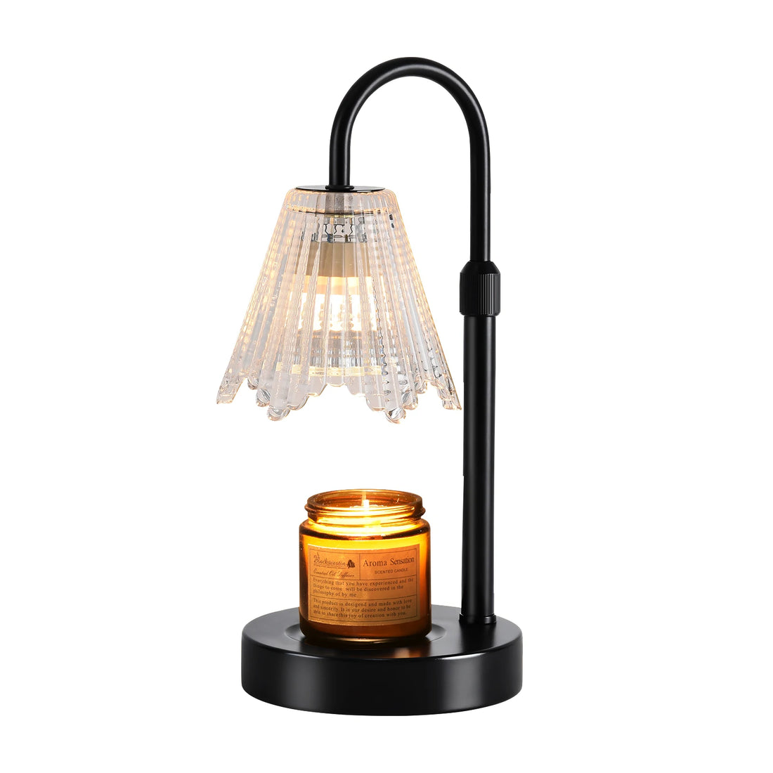 LightVibe Studio retro candle wax warmer with dimmer switch, aromatherapy lamp for soothing scented wax melts and ambient lighting.