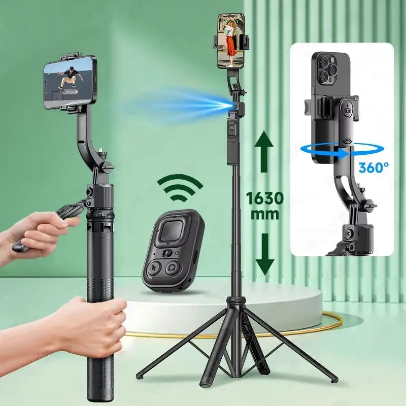 5-in-1 selfie tripod gimbal with 360° auto face tracking for phones, camera accessories from Shop1105233629 Store.