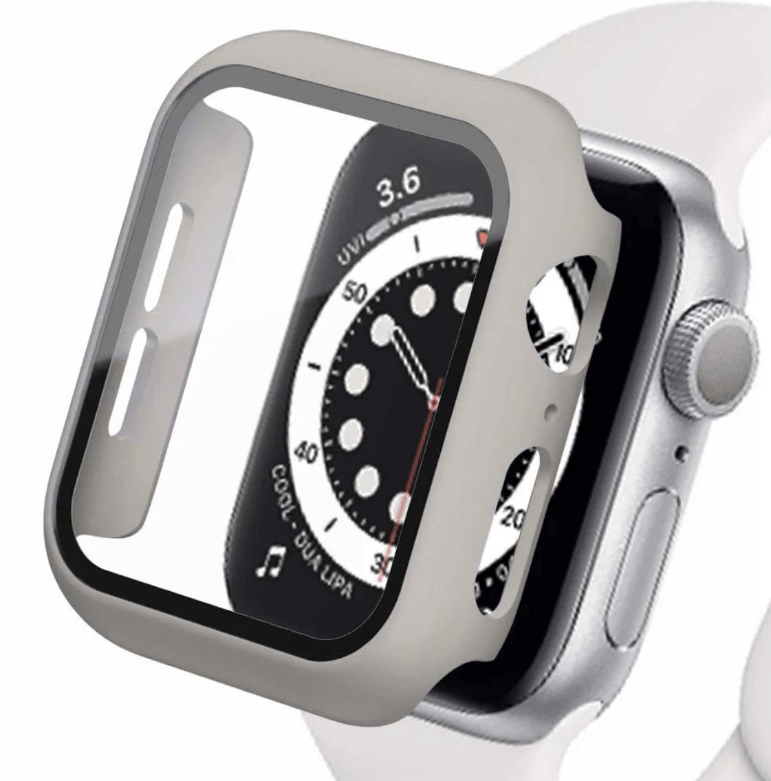 Tempered glass screen protector with cover for Apple Watch, compatible with Apple Watch accessories, from Watch Bands Store