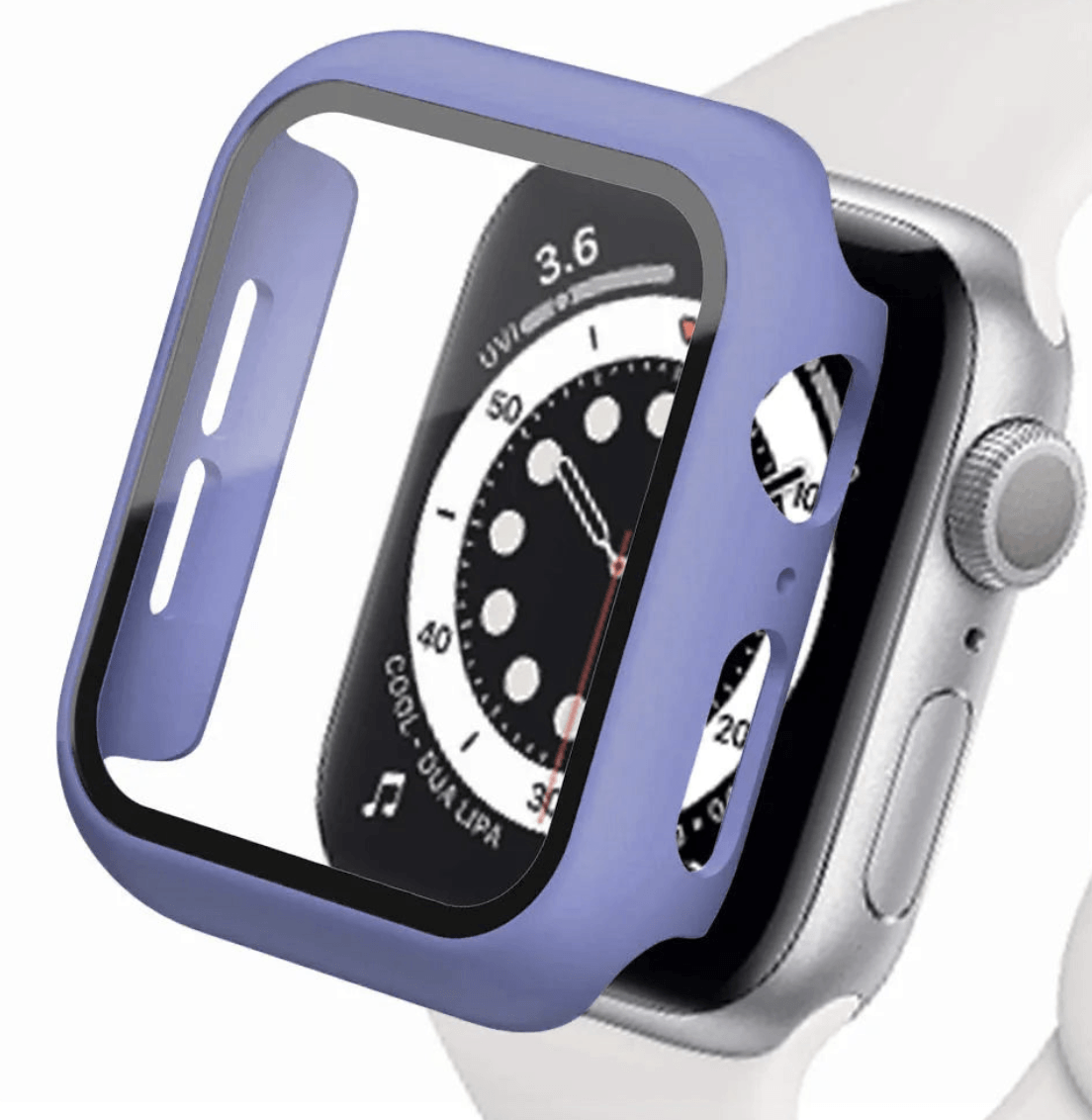 Tempered glass screen protector and cover for Apple Watch, compatible with various models, from Watch Bands Store.