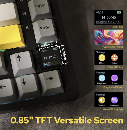 Ajazz AK820 wireless mechanical gaming keyboard with RGB backlit keys, designed for gaming and typing performance.