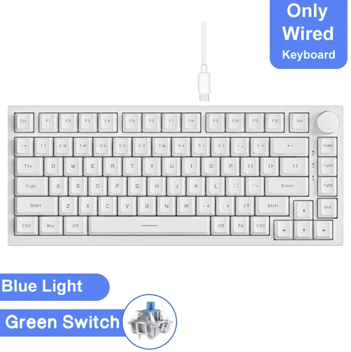 Wireless Ajazz AK820 mechanical gaming keyboard with RGB backlit keys and a sleek black design, ideal for gaming and typing.