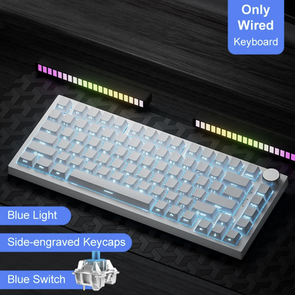 Ajazz AK820 wireless mechanical gaming keyboard with RGB backlit keys, compact design, and durable build for gaming and typing.