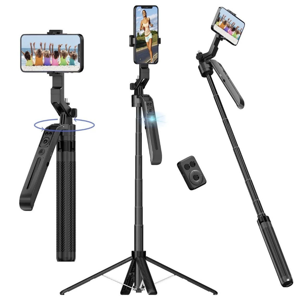 Tech Viral To You Limited 71-inch auto face tracking tripod with smartphone holder, featuring adjustable height and smart tracking technology.