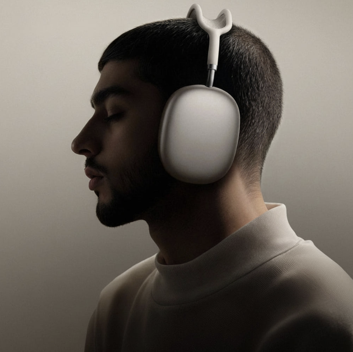 Over-ear HOCO W65 ANC wireless headphones with Hi-Fi sound, featuring a sleek design and active noise cancellation.