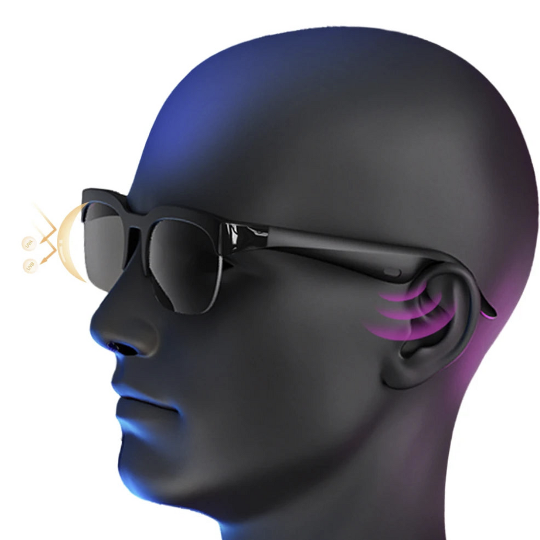 Smart AI glasses by Tech Viral To You Limited with built-in headphones for translation, music, and hands-free calls.