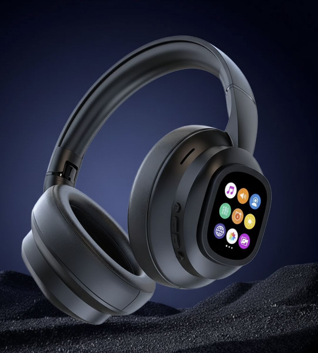 HYUNDAI X1PRO AI earphones by Tech Viral To You Limited with 100+ language translation, showing sleek headphone design.