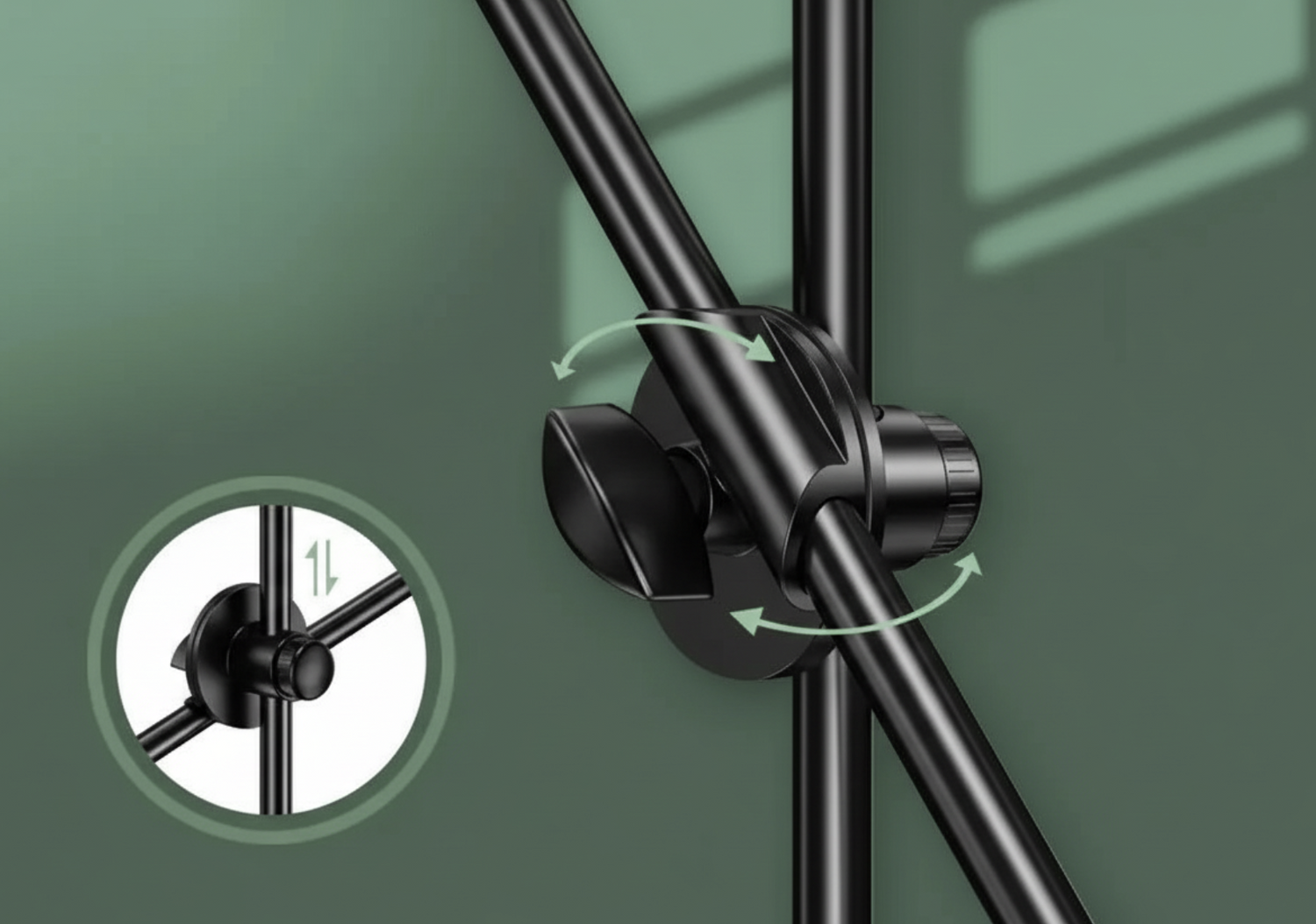 Tech Viral To You Limited 360° overhead phone stand with ring light for desktop live and flat-lay shooting, adjustable and versatile.