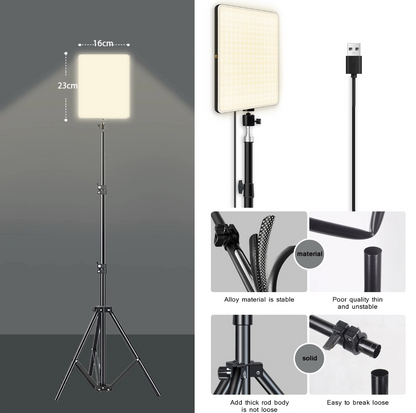Tech Viral To You Limited LED ring light kit with tripod for conference and photography lighting, showing the ring light setup.