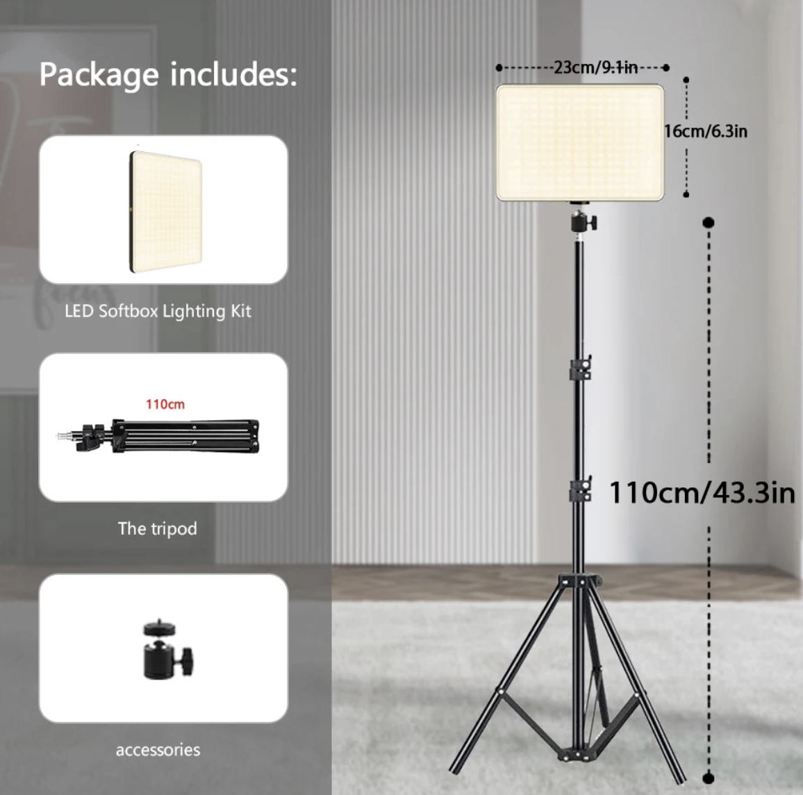 Tech Viral To You Limited LED ring light kit with tripod for conference and photography lighting setup.