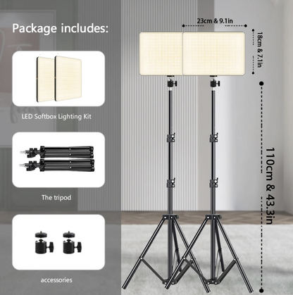 Tech Viral To You Limited LED ring light kit with tripod for conference and photography lighting, showing the ring light setup.