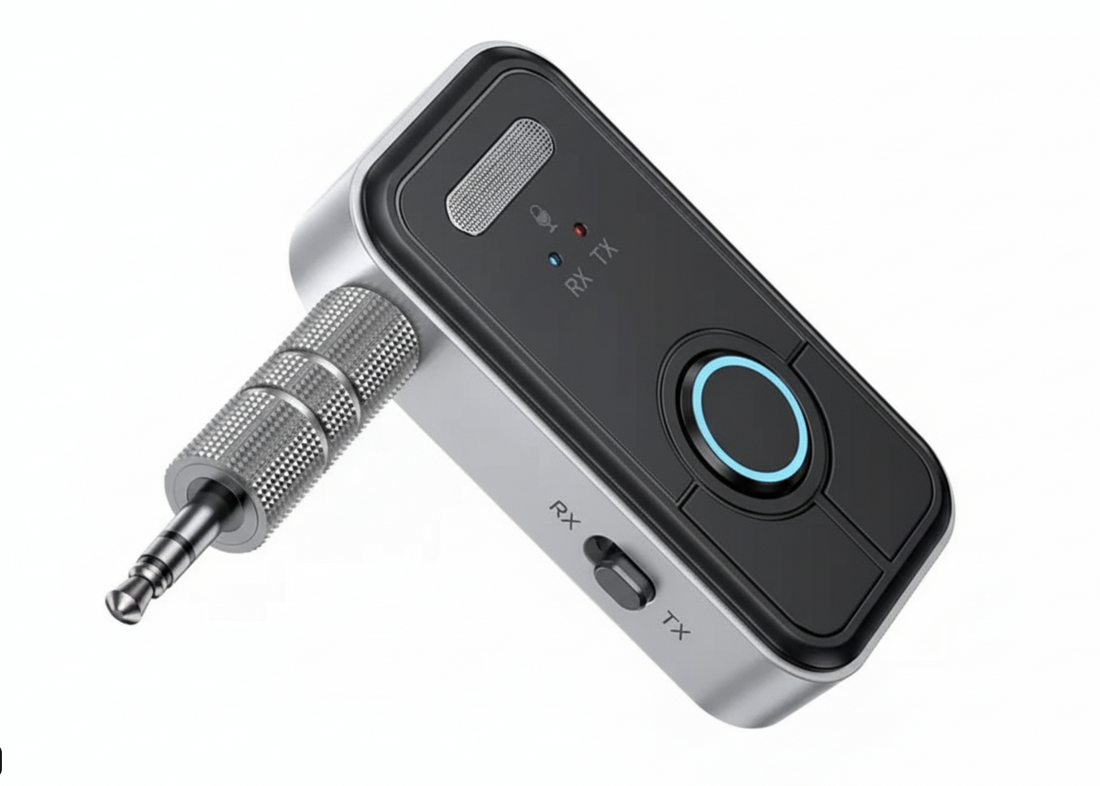 Wireless Bluetooth 6.0 adapter for car AUX speakers, Tech Viral To You Limited transmitter for seamless audio streaming.