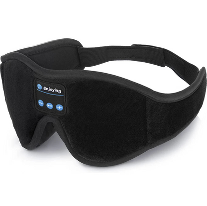 Hiveseen Bluetooth sleep mask headphones with 3D eye mask design and built-in music speakers for restful sleep and relaxation.