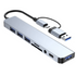 8-port USB-C hub with SD card slot, audio jack, and 100W passthrough for computer accessories by Tech Viral To You Limited