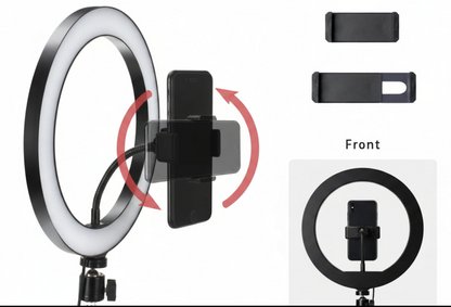 LED ring light with tripod stand by Tech Viral To You Limited, ideal for selfies and photography lighting setups.