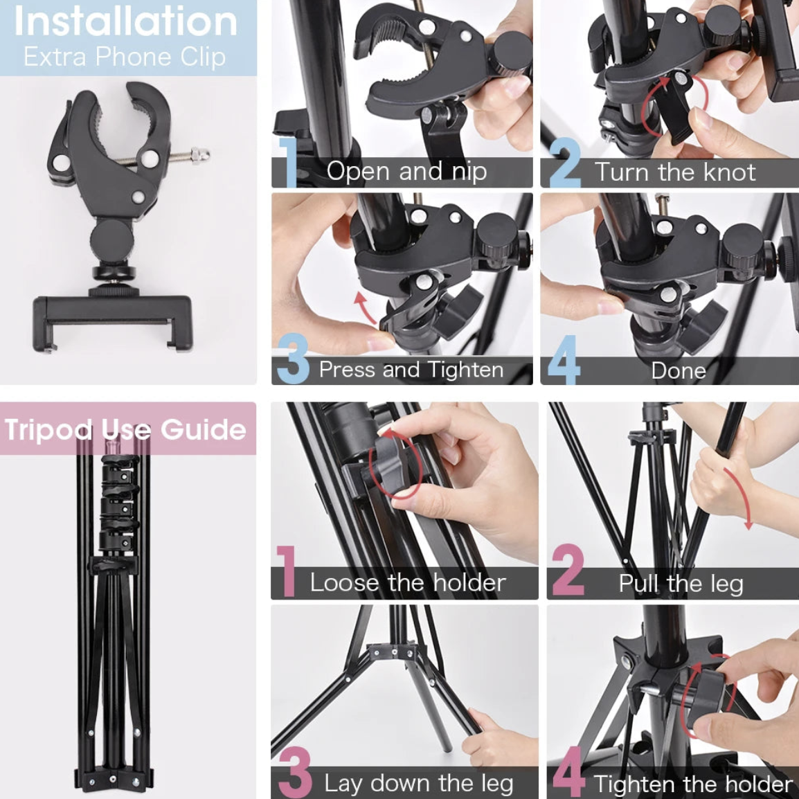 Tech Viral To You Limited LED ring light on tripod stand, perfect for selfie and photography lighting setups.