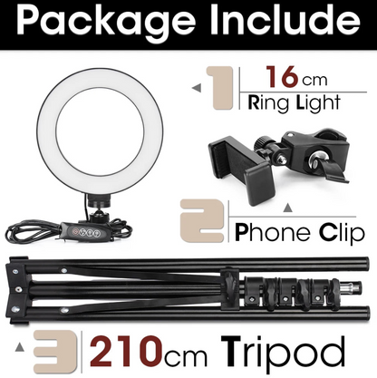LED ring light on adjustable tripod stand, perfect for selfie and photography lighting by Tech Viral To You Limited