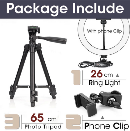 Tech Viral To You Limited LED ring light with adjustable tripod for selfie and photography lighting, bright and even illumination.
