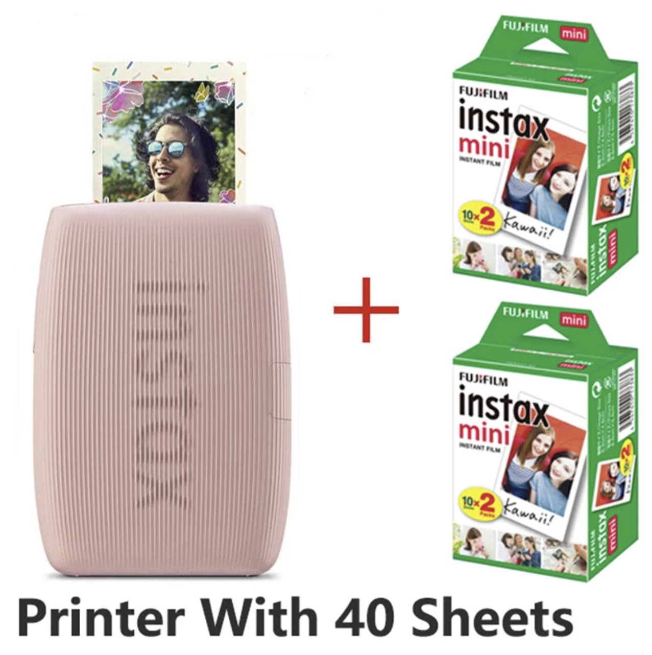 Wireless mini photo printer by Tech Viral To You Limited printing a photo from a smartphone wirelessly.