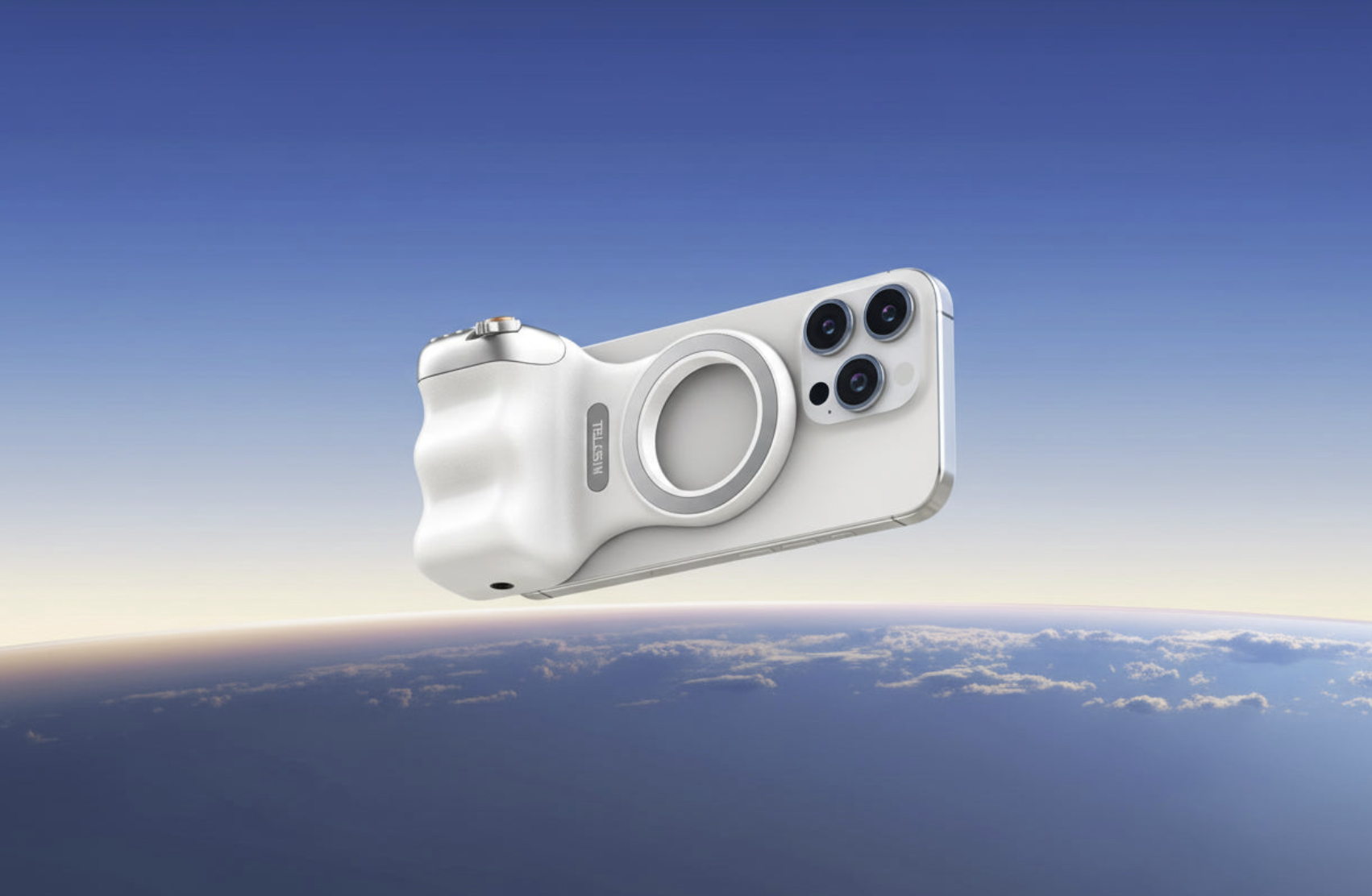Tech Viral To You Limited TELESIN magnetic camera grip and MagSafe phone stand attached to a smartphone for stable handling.