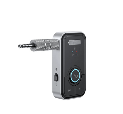 Wireless Bluetooth 6.0 adapter for car AUX speakers, compact transmitter for seamless wireless audio connection.