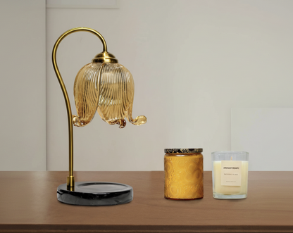 Tulip-shaped candle lamp from Shop1105233629 Store, retro fragrant bedside night light with warm glow, decorative lighting for bedroom