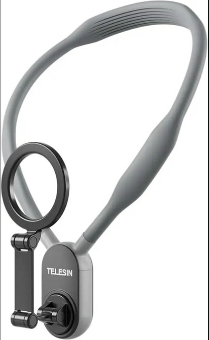 Magnetic neck phone mount by Tech Viral To You Limited, hands-free selfie holder with adjustable design for mobile devices.