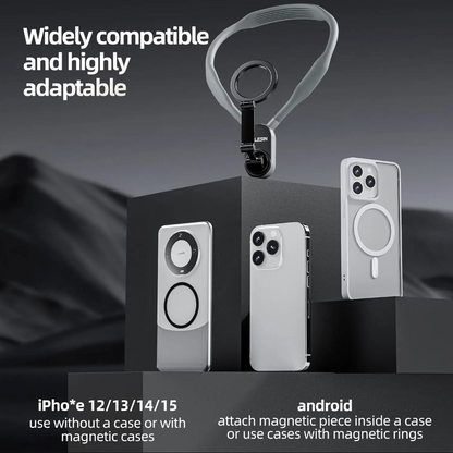 Magnetic neck phone mount by Tech Viral To You Limited, hands-free selfie holder for convenient POV smartphone videos and photos.