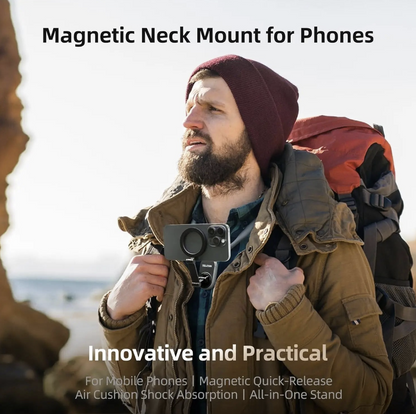 Magnetic neck phone mount by Tech Viral To You Limited, hands-free selfie holder with flexible design for easy phone access.