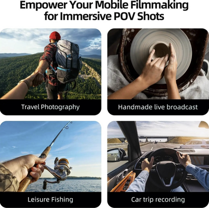 Magnetic neck phone mount for hands-free selfies by Tech Viral To You Limited, showing the adjustable magnetic holder on a person.