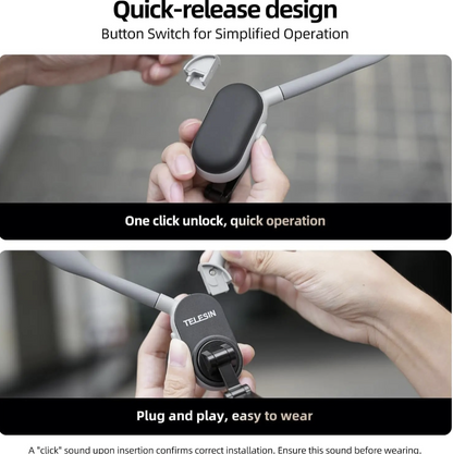 Magnetic neck phone mount by Tech Viral To You Limited, hands-free selfie holder, adjustable for smartphones, black design.