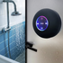 Fomscvka waterproof Bluetooth speaker with LED display and suction cup, ideal for outdoor use, IPX4 rated for water resistance