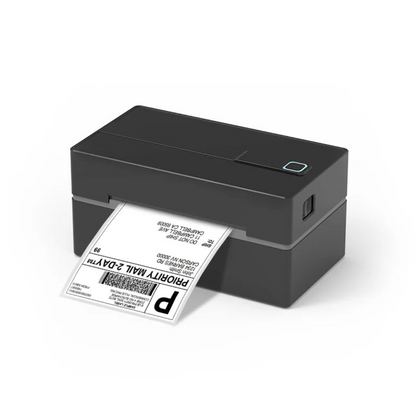 Thermal label printer 4x6 by Tech Viral To You Limited, Bluetooth USB, no ink, 203 DPI, shown printing labels.