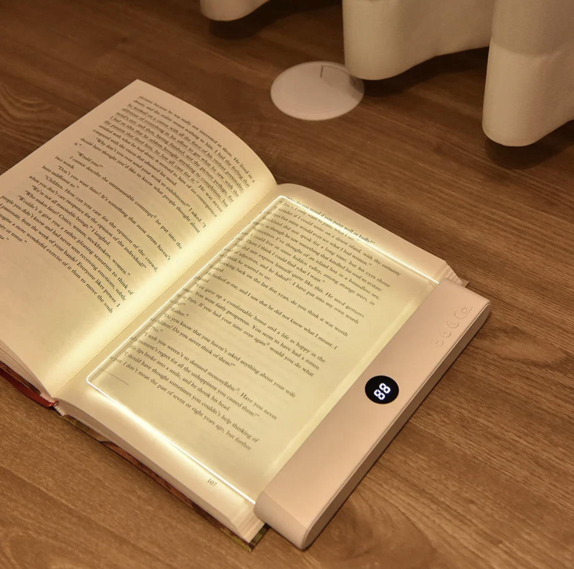 USB rechargeable LED book light and night light, compact 2-in-1 lighting device with adjustable brightness from Heart City Lingerie Store