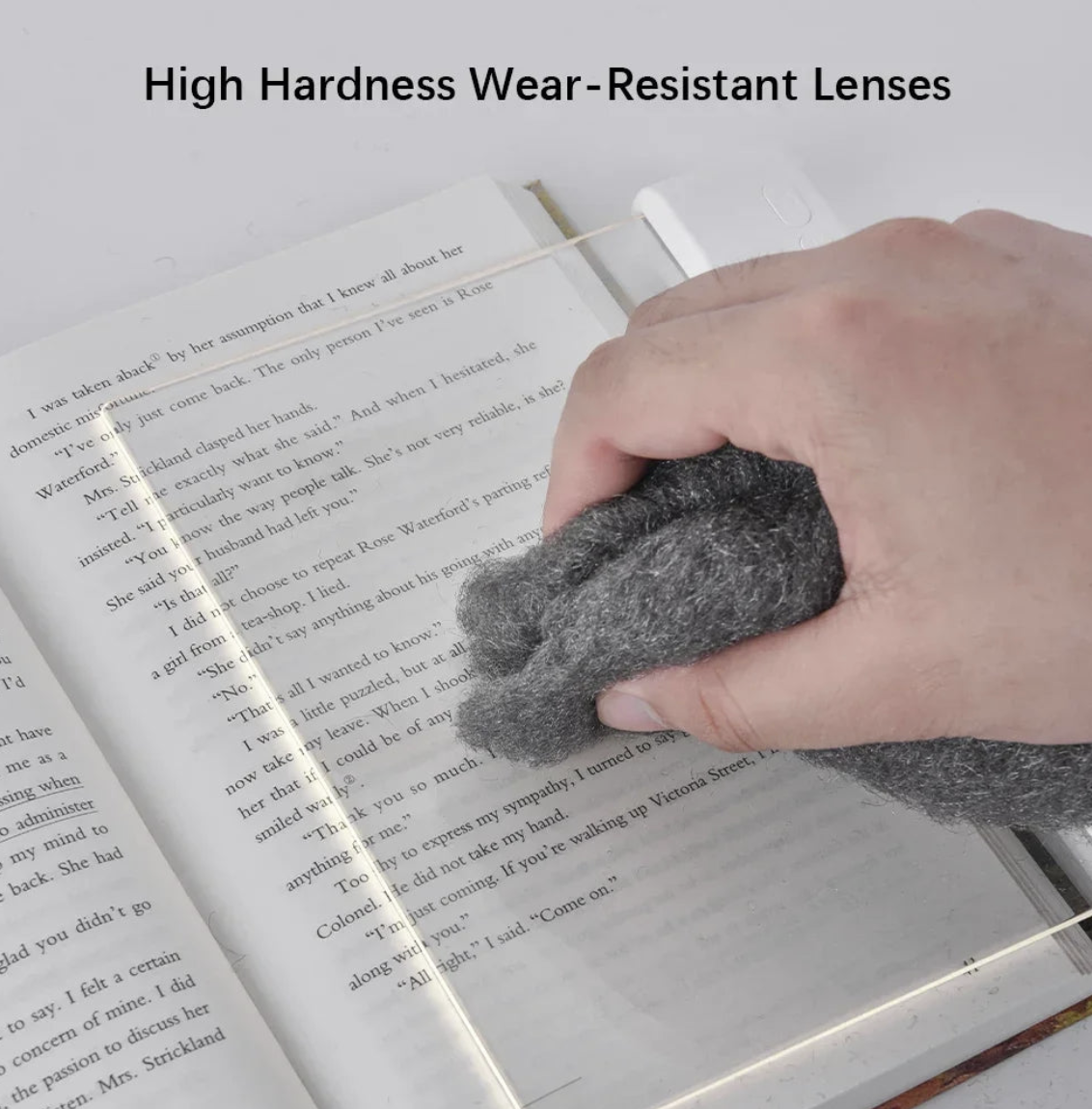 USB rechargeable LED book light and night light in a sleek 2-in-1 design, perfect for reading and ambient lighting.
