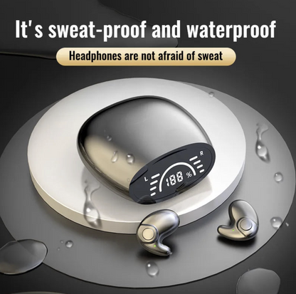 Wireless Bluetooth 5.3 sleep earbuds with noise reduction, compact invisible TWS design, ideal for comfortable listening and sleep.