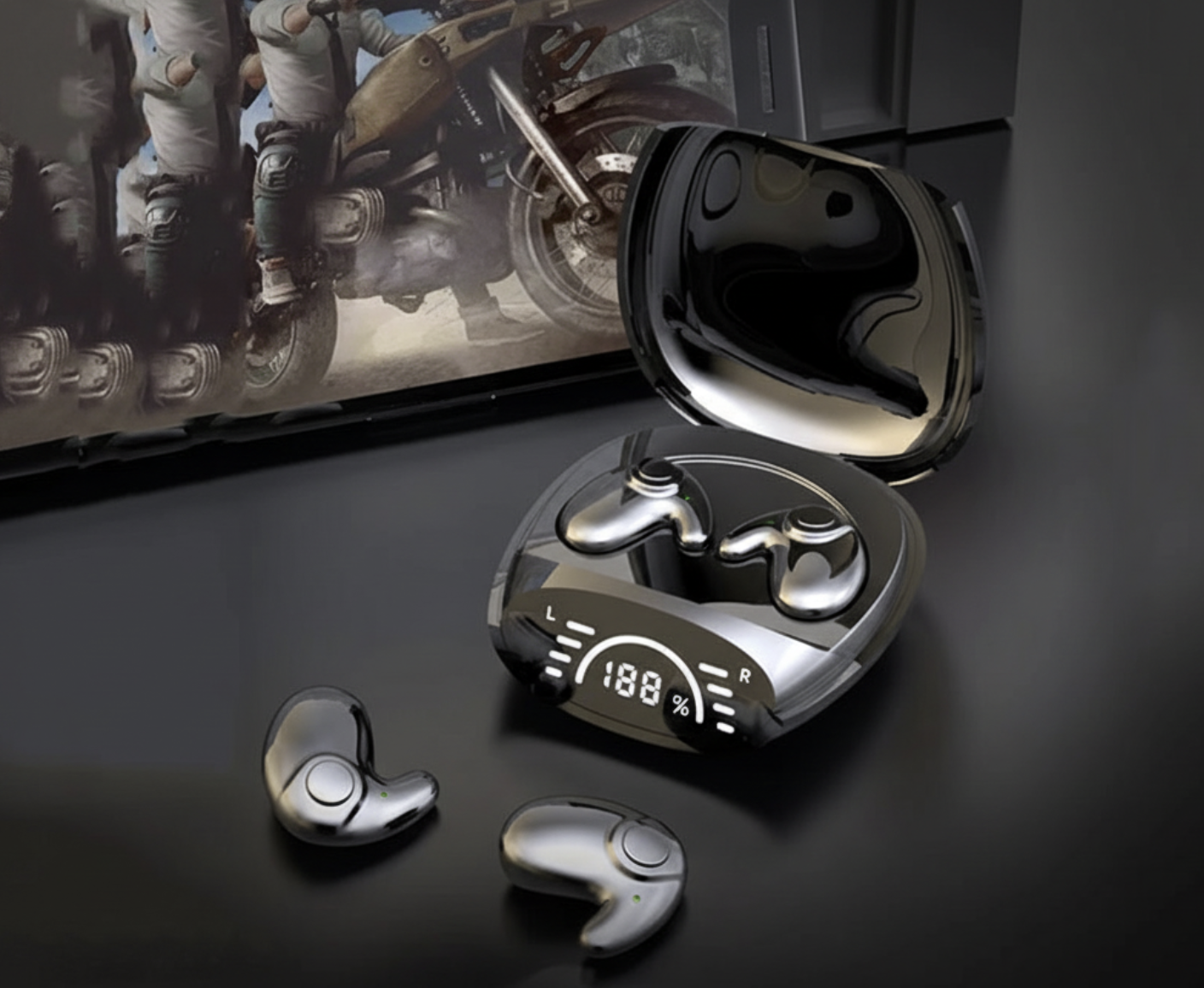 Vicky Xiao 3C Store Bluetooth 5.3 sleep earbuds with invisible TWS design and noise reduction for comfortable listening.